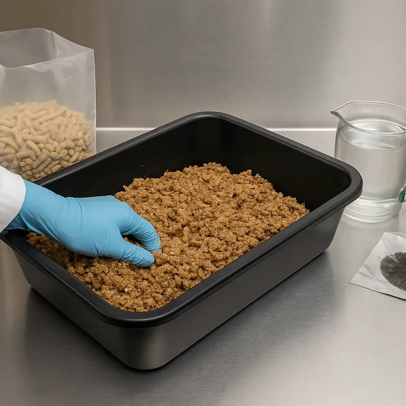 Hydrating Wood Pellets