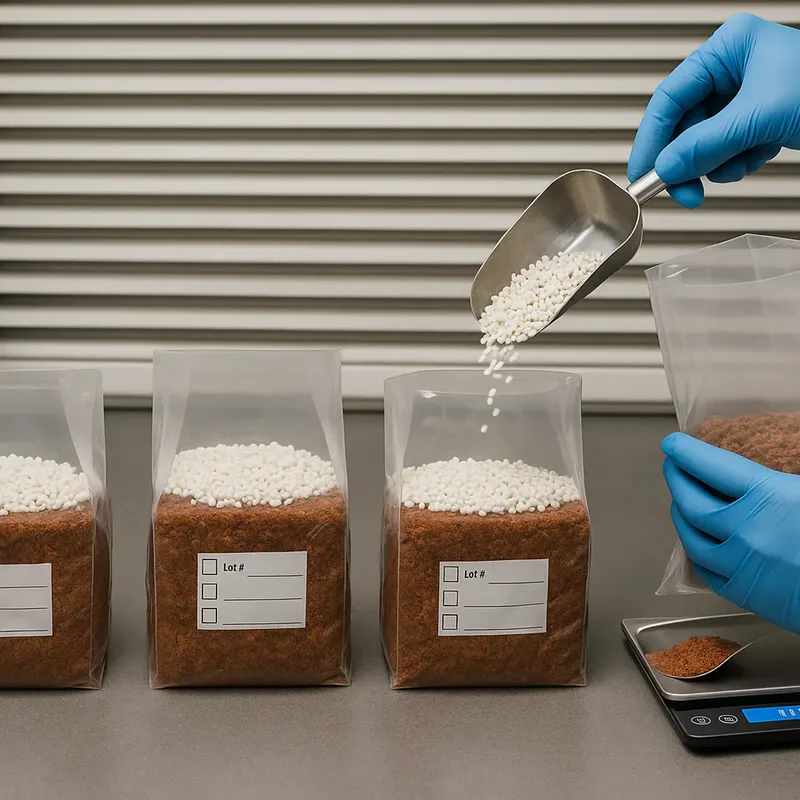 Inoculating Wood Substrate Blocks