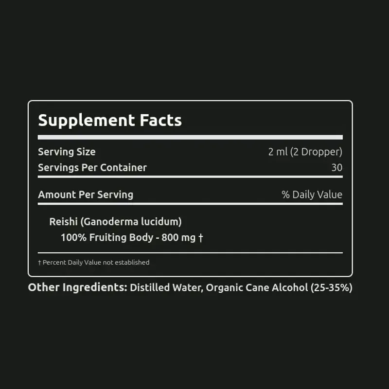 Reishi Supplement Facts